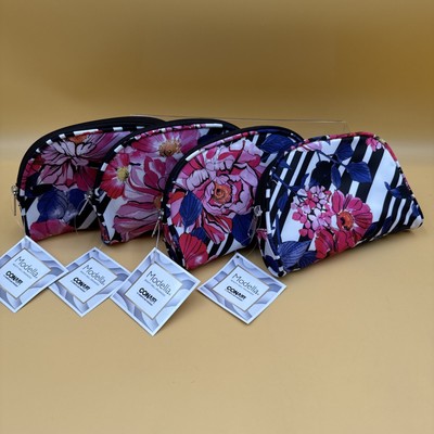 NWT Lot/4 Conair Modella Travel Cosmetic Makeup Pouch Organizers Purple & Pink