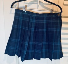 Wild Fable Skirt Size M Blue Plaid Pleated Women High Rise Academia