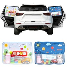 2 Pack Suction Cups Baby Car Back Seat Sun Shade Side Window Cartoon