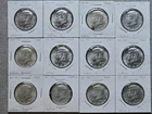 Kennedy Half Dollar 1964 50C 90% Silver Business Lot of 12 Twelve 50 cent coins