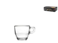 Rcr Set 6 Espressotassen Aus Stapelbarem Glas, 8 Cl, Transparent