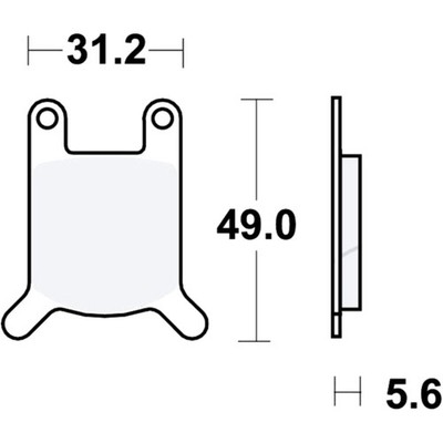 TRW Bremsklotz Standard für Hercules Ultra 50 & RX-9 - Organisch, Keramikunterla