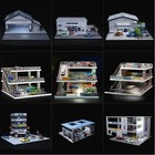 Diorama 1 /64 Diecast Car Garage Models Lighting Japanese Parking Lot Display US