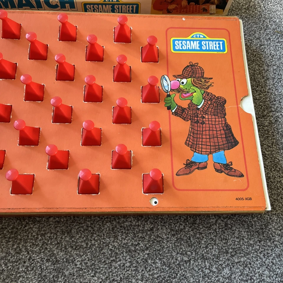 Double Match Sesame Street Game Rare Vintage Collectable 1976 Complete READ - Image 2 of 4