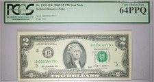 2009 $2* New York Star Note Only 128K Printed PCGS 64 PPQ B00014479*