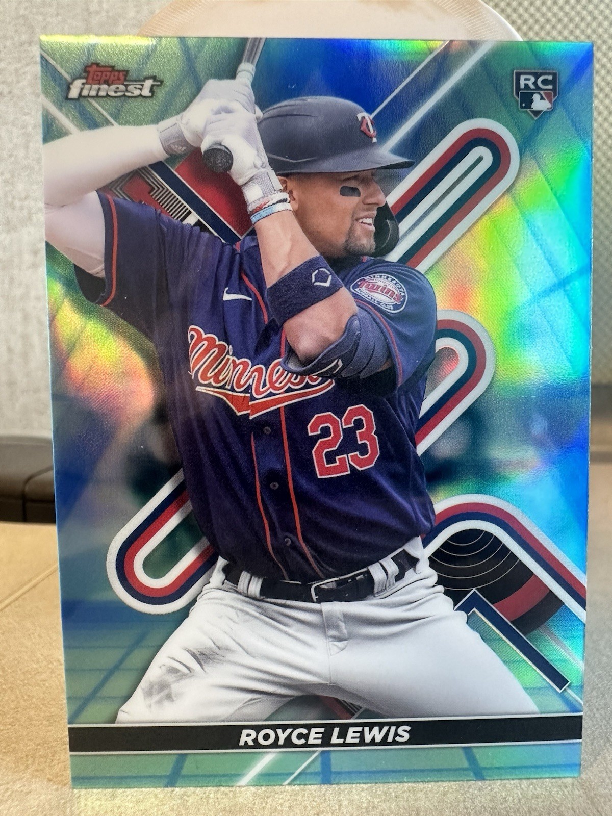 2022 Topps Finest Blue Aqua Vapor Refractor #034/250 Royce Lewis #87 Rookie RC