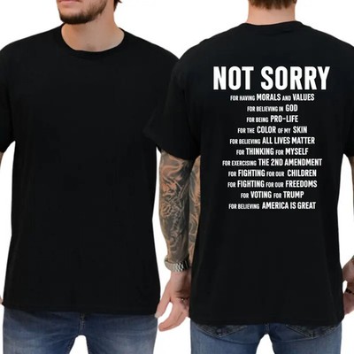 Not Sorry Proud American T-shirt, Funny Shirts, Republican Tee, Conservative Shi