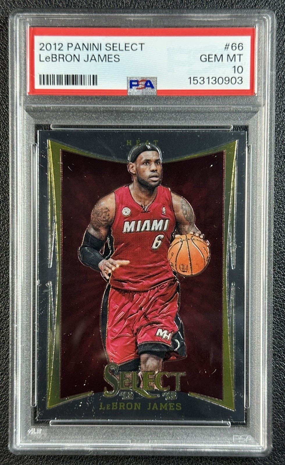LEBRON JAMES PSA 10 2012-13 PANINI SELECT #66 GEM MINT HEAT 0903