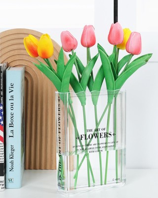 Book Shaped Vase for Flowers Book Lovers Gifts Aesthetic Room Decor Cute Flowers