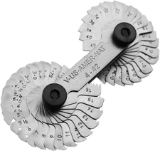 GRIP US American National Thread Pitch Gauge MM & SAE Markings - Measures... 