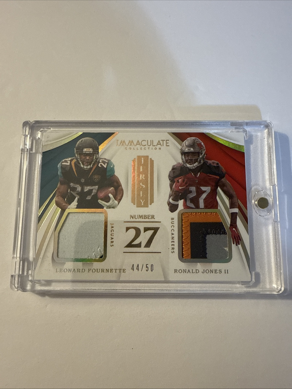 Leonard Fournette & Ronald Jones II 2018 Immaculate Jersey Number 44/50