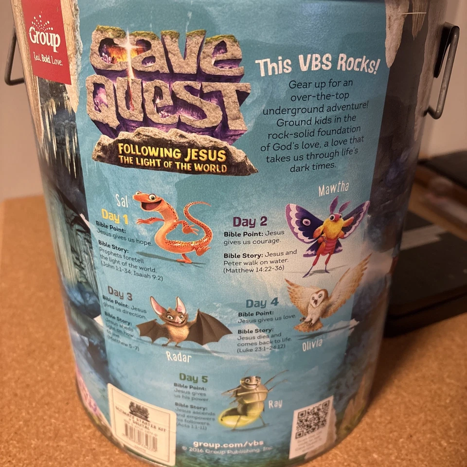 Cave Quest Following Jesus Light Vacation Bible School Kit VBS Church Complete Foto 4 de 4