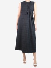 Dior Dress. Grey midi Sleeveless Virgin wool Dress. Sz 38 US 6