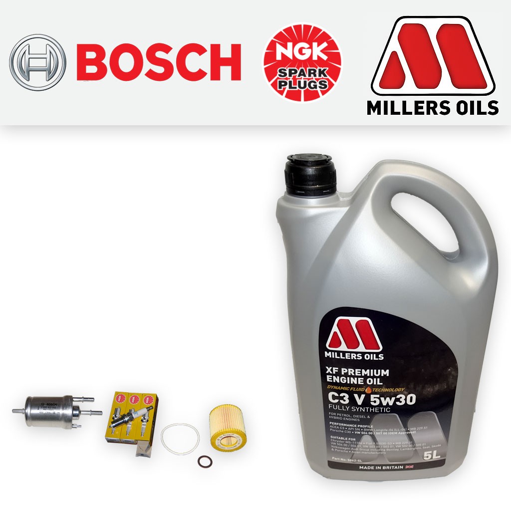 SERVICE KIT for SKODA FABIA (5J) 1.2 OIL FUEL FILTERS PLUGS +OIL 2007-2014