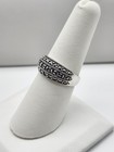 Vintage 925 Sterling Silver Multi-Row Domed Marcasite Ring. Size 6.75. — photo 7