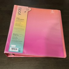Yoobi 1 Inch D-Ring Binder - Pink Ombre
