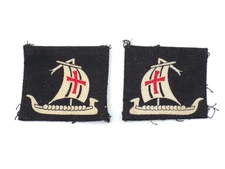 Original WWII British Army 5th Corps Shoulder Patch Set