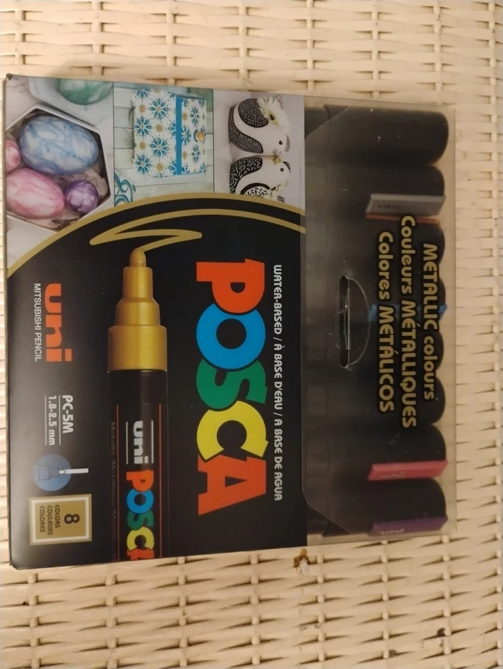 Juego de 2 8 marcadores de pintura UNI POSCA - Pasteles y Metálicos - NUNCA ABIERTOS Foto 2 de 4