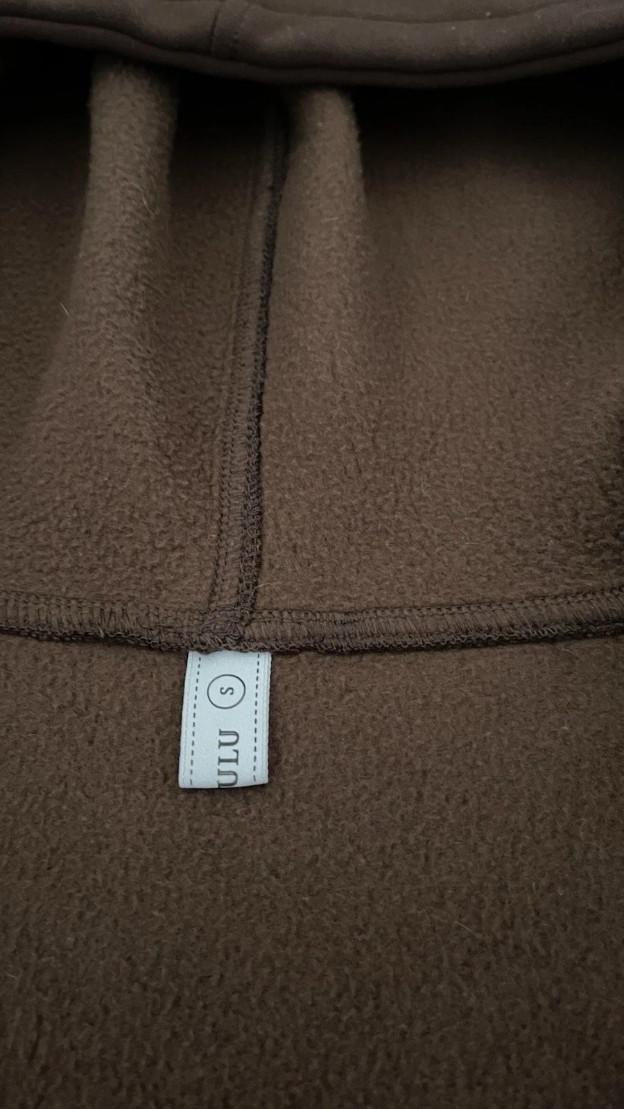 VETEMENTS Felpa con cappuccio LASLULU donna 1 2 zip marrone cropped fori pollice tasca centrale taglia small