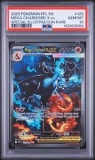 2025 POKEMON PFL SPECIAL ILLUSTRATION RARE #125 MEGA CHARIZARD X EX PSA 10