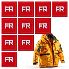 10 PCS FR Patches Iron On Clothing Hat Jeans Backpacks Red Repair Applique