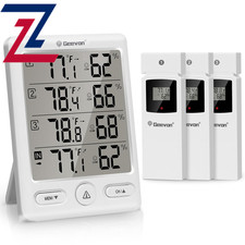 Indoor Outdoor Thermometer Wireless with 3 Remote Sensors Temperature Humidity