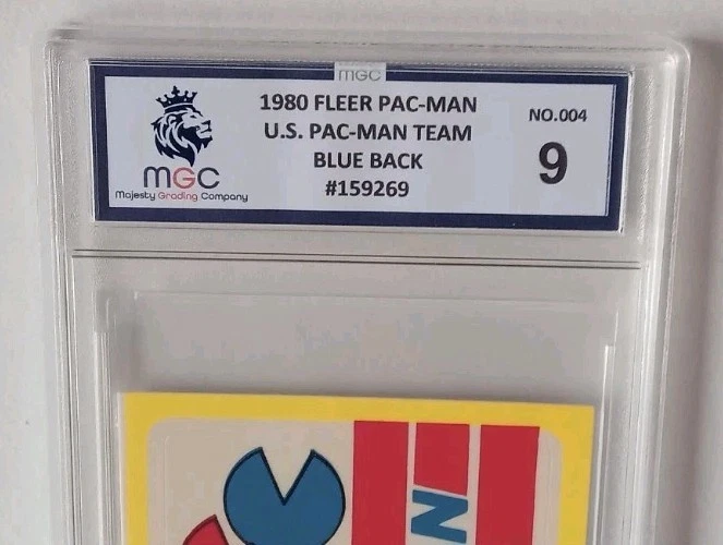 FLEER 1980 PAC MAN STICKER TRADING CARD #4 U.S PAC MAN TEAM GRADED 9  SERIES 1 - Image 4 of 4