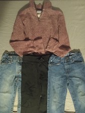 Lot of 5 Boys Clothes 2 Jeans/1 Sweater/1 Sweat Pants/1 Long Sleeve Shirt Sz 4