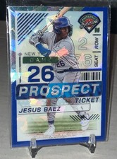 2024 Panini Prospect Edition Jesus Baez /299 Blue Ice Prizm #104 New York Mets