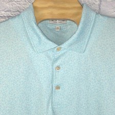 Peter Millar Summer Comfort Polo Blue Cocktail Drink Print Performance Sz 2XL