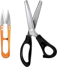 Professional Zig Zag Pinking Shears with Comfort Grip for Fabric Cutting