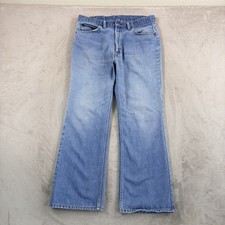 Vintage 70s 80s Levi's 517 Bootcut Orange Tab Jeans Mens 34x30 Blue USA Made