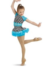 Dance Pre-Owned Costume Weissman 11348 Intermediate Child Blue Sequin Mesh Jazz