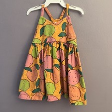 Tea Collection Girls 9m Racerback Twirl Dress Dotty Citrus Orange