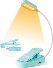 Book Reading Light, Clip On LED Lamp, 3 Color Modes & Stepless Dimmable, USB ...