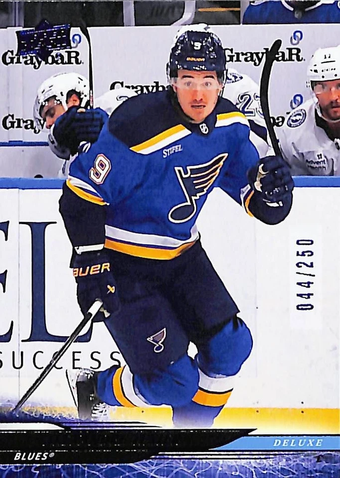 2024-25 Upper Deck Extended Deluxe /250 Alexandre Texier Blues #615 - Image 2 of 4