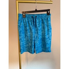 Spyder Boys Blue Water Ripple Print Swim Trunks Board Shorts Size L 14/16