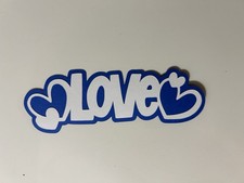 Love Scrapbook Title Handmade Paper Pieced Die Cut Any Occasion
