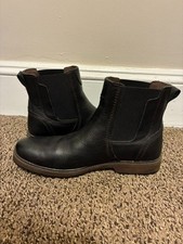 Black Bass Slip On Ankle Boots Men s Size 9, Very Good Condition