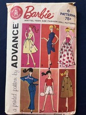 1961 Advanced Pattern 6 Mattel Barbie Fashion...