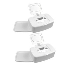 2 Pcs Plastic Baby Wipes Container Dispenser Holder Wet Tissue for Household