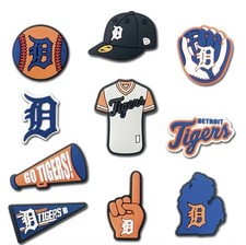Detroit Tigers Croc Charms 10PCS Shoe Jibbitz MLB Baseball Accessories New