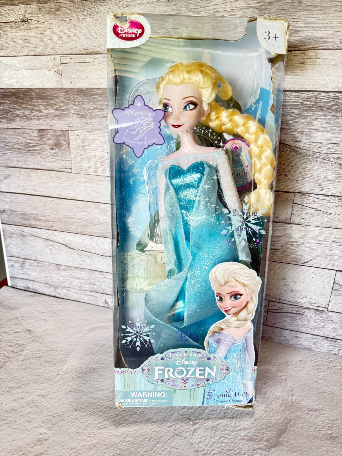Disney Store Frozen Elsa 16" Singing Doll Let It Go Lights U