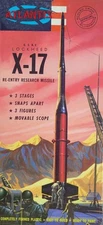 Atlantis Model 	1/40 USAF X17 Research Rocket  Model Kit  ALM1810
