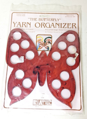 Vintage The Butterfly Yarn Organizer Tortoise Shell Color SEALED by Ramco Arts
