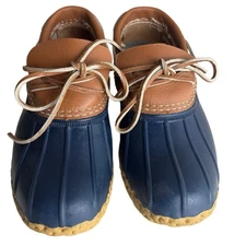 L.L.Bean Rubber Moc Duck Boot Shoes with Leather Details Women’s Size 7 