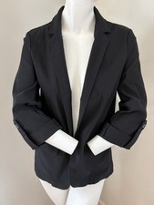 89th  Madison Black Women  s Blazer Jacket Size Small/Petite 