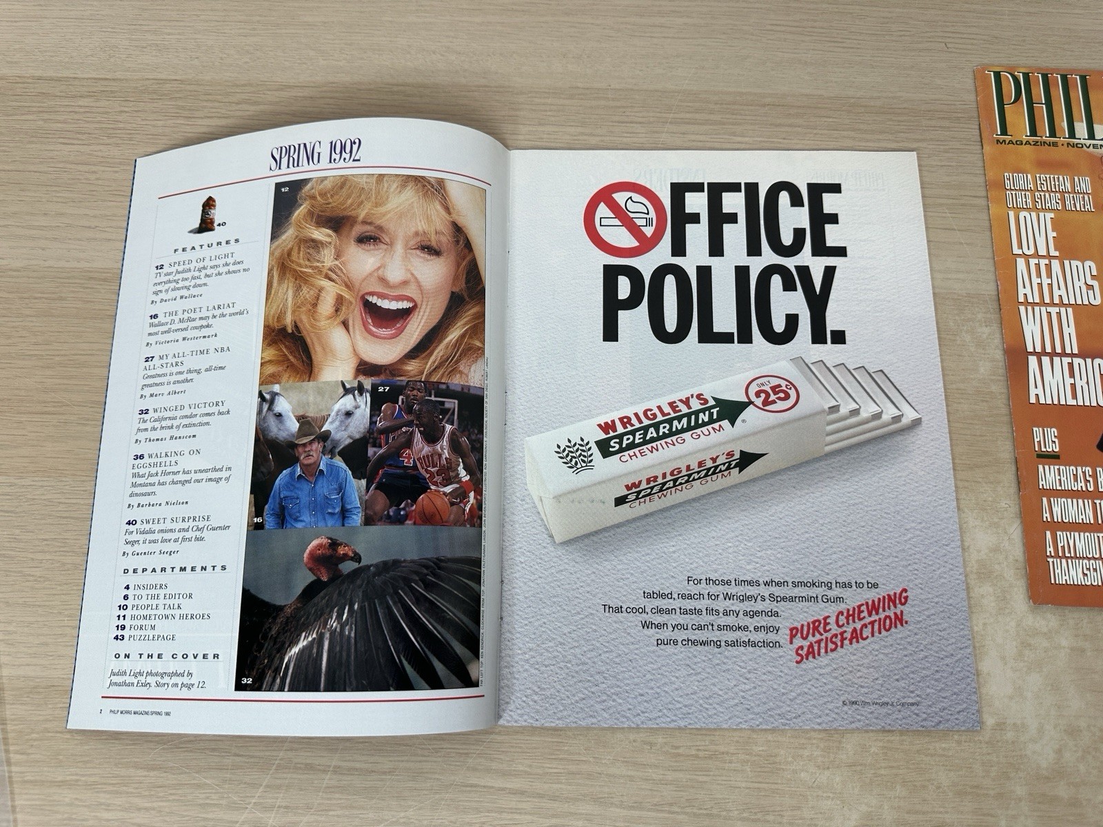 Philip Morris - 2 Magazine Lot - Gloria Estefan (1990) & Judith Light (1992)