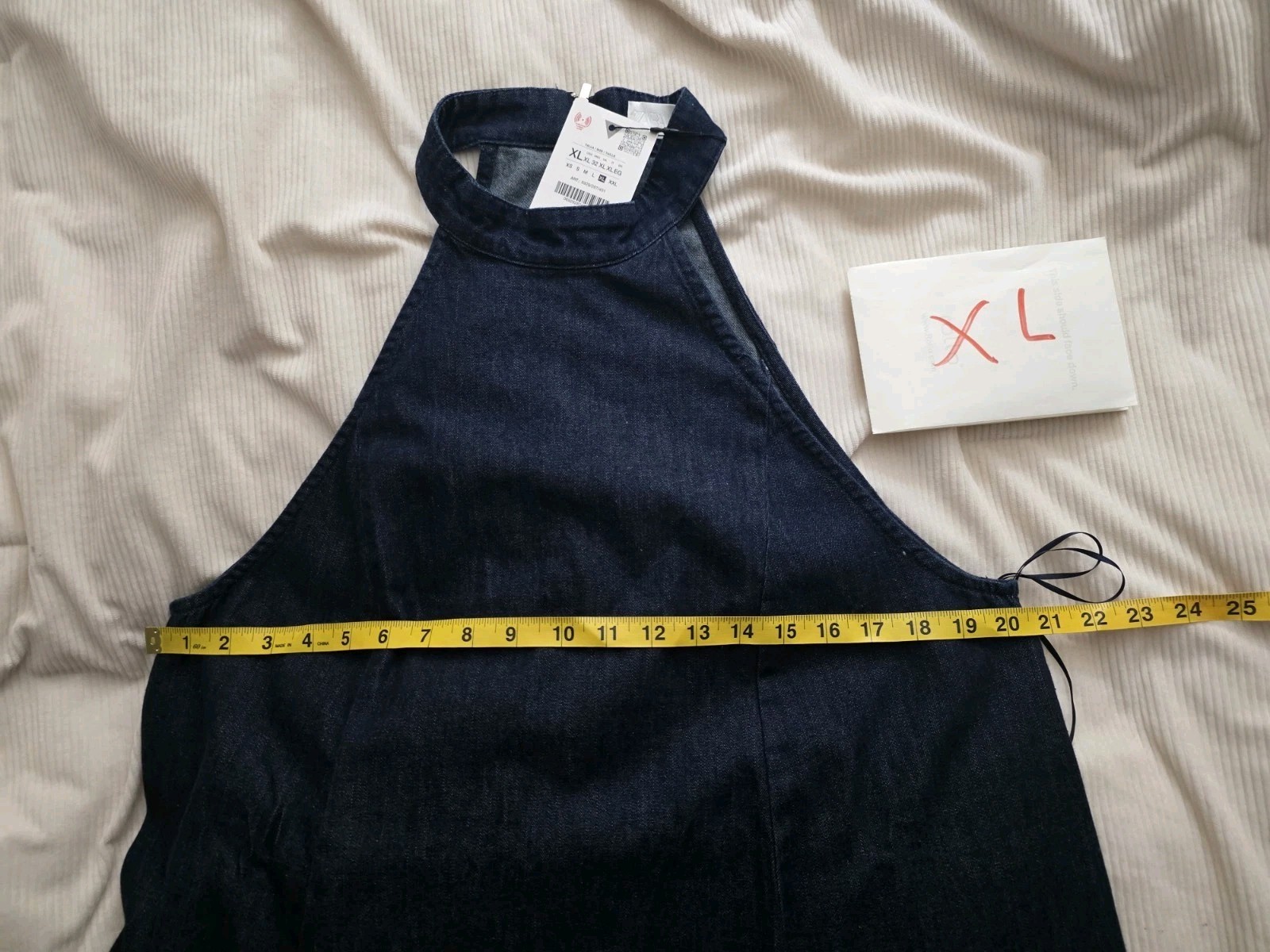 ZARA TRF halter denim dress dark blue BNWT image 6