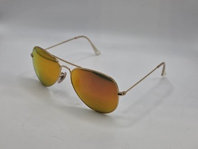 Ray-Ban Aviator Classic Gold Frame Orange/Red Flash Mirrored Lens RB3025